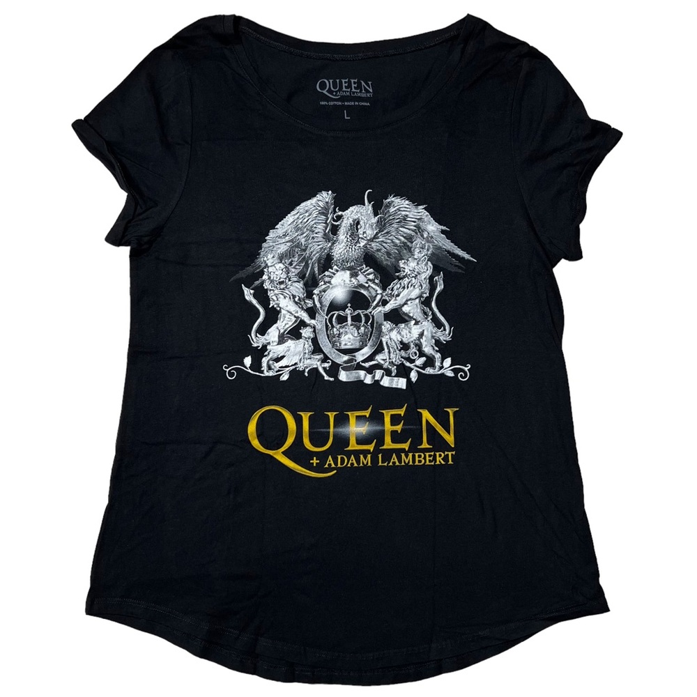 NWOT Queen + Adam Lambert Official 2019 Concert Tour Graphic T-Shirt Women’s L